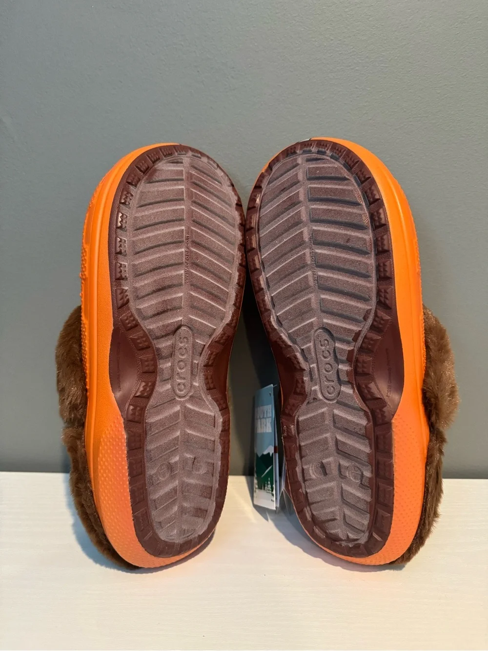 South Park Kenny CROCS Orange Faux-Fur Lined Clog Mule with Character Charms